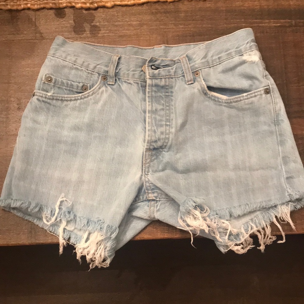 Levi blue jean shorts